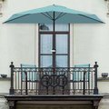 Pure Garden 9 Ft Semicircle Patio Umbrella, Blue 50-145-B